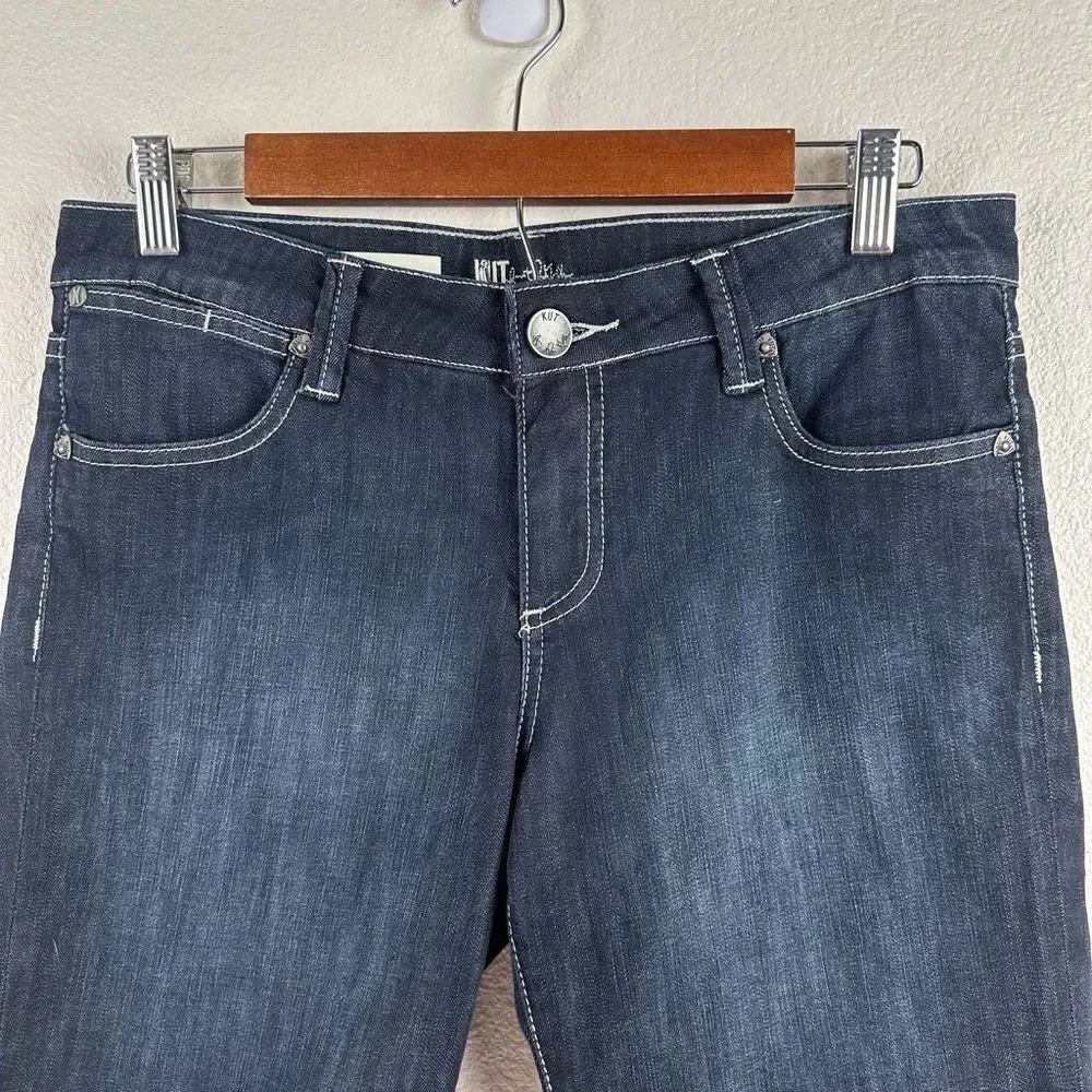 Kut From The Cloth Women's Size 6 Natalie Long Bermuda‎ Jean Shorts Blue Denim